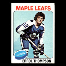 Errol Thompson #114 1975 Topps Toronto Maple Leafs Hockey Card NHL EX