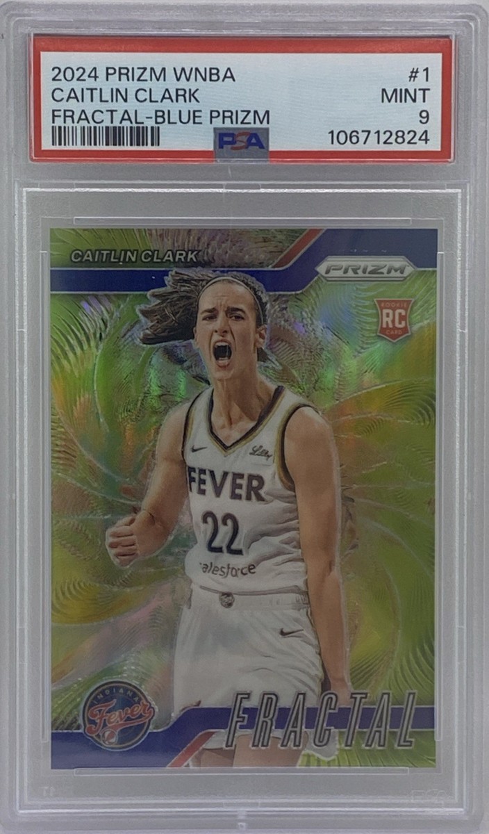 2024 Panini WNBA Prizm Caitlin Clark #1 Fractal Blue Rookie RC