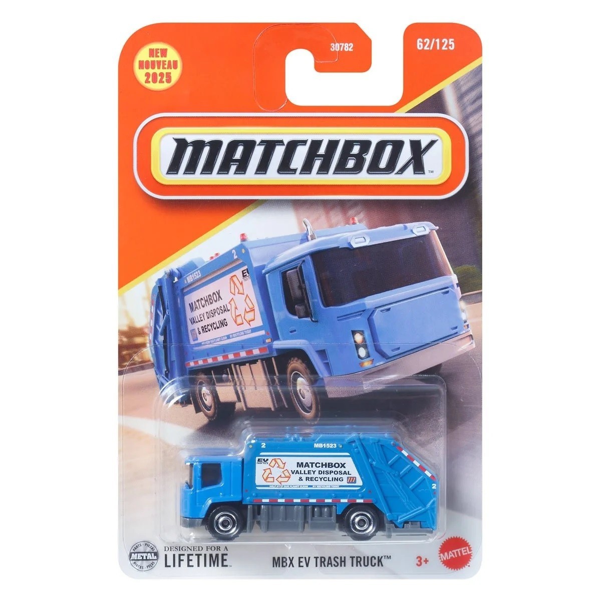Matchbox - 2025 Mainline 62/125 MBX EV Trash Truck (BBJBN75)