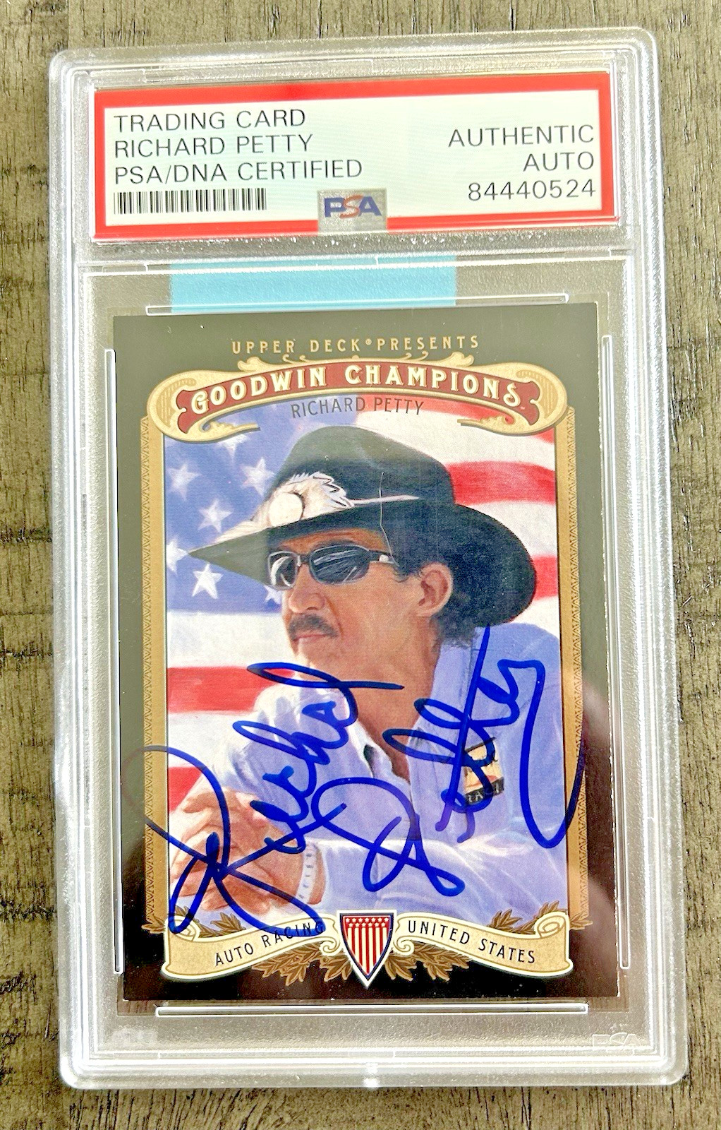 RICHARD PETTY PSA DNA Authentic Signed 2012 Upper Deck Goodwin Champions #62