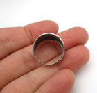 14K White Gold Diamond-Cut Cigar Band Ring Size 7 2.8 Gr [R378] — photo 5