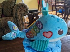 TALKING VTech SNUGGLY SOUNDS WHALE Musical SOFT TOY Song&Light SENSORY TOY -