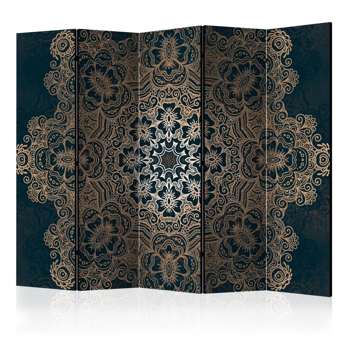 Paravent 5 volets de luxe décoratif motif intricate pattern de 172cm de haut