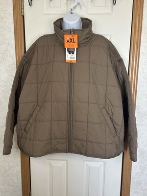 Roxy Quilted Jacket Womens XXL Brown NWT Lightweight Insulated Winter