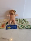 Vintage Cabbage Patch Kids Doll St. Patrick's Day Yarn Hair Outfit 1980's lot