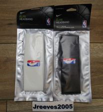 (2) NWT Nike Elite NBA Headband - Black + White