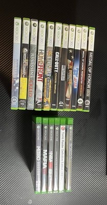 18 xbox 1 and 360 games, (6 xbox one and 12 xbox 360 games)