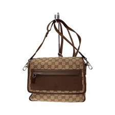 Borsa a tracolla Gucci in tela con motivo CML e difetti autentica