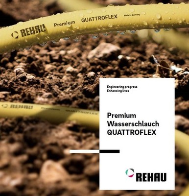 20m Gartenschlauch Quattroflex Plus 1/2'' (13mm) Wasserschlauch Turboflex Rehau