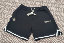 Darc Sport Bushido Code 666/1000 Sweat Shorts Men Medium Cotton Black Wolves