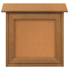 United Visual Products Uvsm1818-Cedar Enclosed Outdoor Bulletin Board, 18"X18",