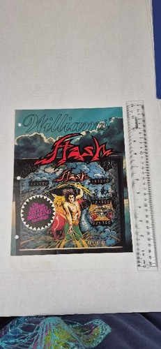 Flyer  WILLIAMS FLASH   PINBALL ARCADE  advertisement original see pic