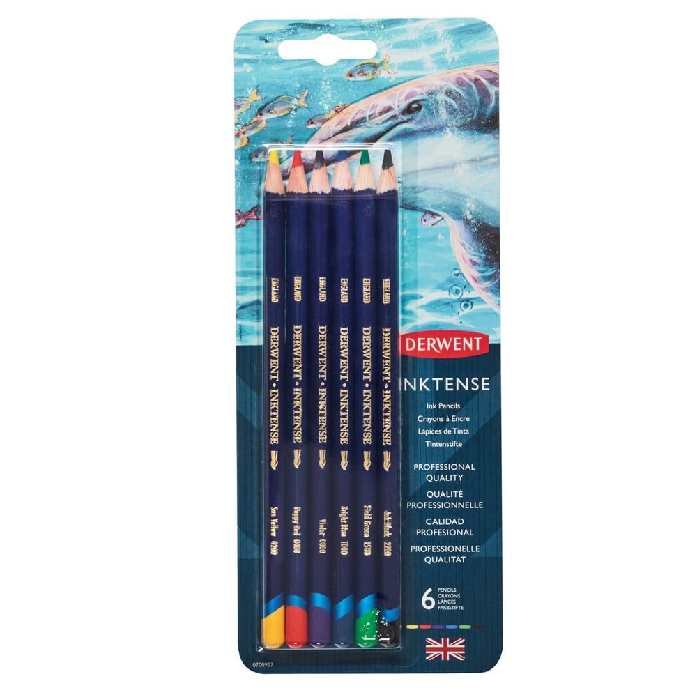 Colored Pencils, Inktense Ink Pencils, Drawing, Art, Pack, 6