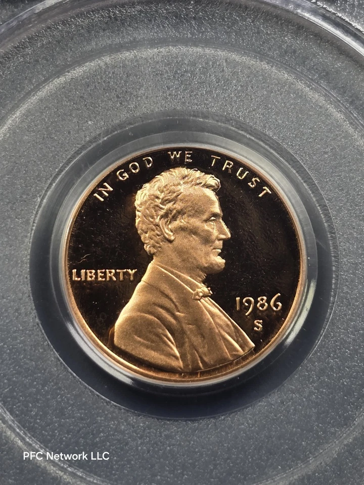 1986 S 1c Lincoln Cent Coin Proof PR PF 70 RD DEEP CAMEO Clean Crisp Clear - Image 2 of 4
