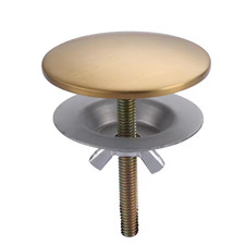 2 In. X 2.13 In. round Brass Sink Hole Covers in Brushed Gold