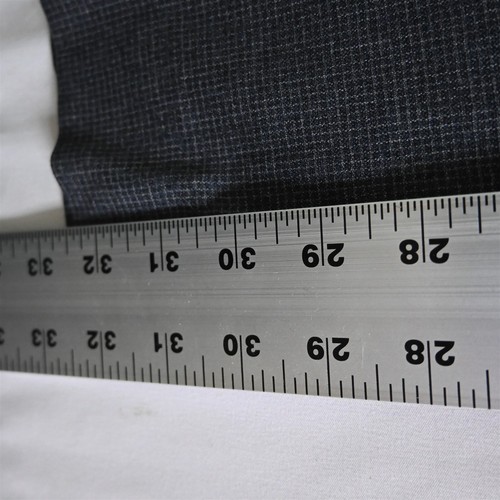 Indochino 31x32 Gray Check Flannel Wool Flat Front Straight Mens Dress Pants - Picture 4 of 9