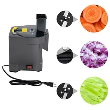 3-In-1 Vegetable Processor Commercial Electric Food Slicer Shredder Dicer 110W