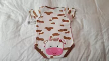 NWT  Bon Bebe  M is for MOO Cow Creeper  Sz. 6-9 months  NEW
