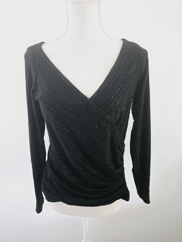 Tadashi Shoji Perlen schwarz formell 2 Stück Stück weites Bein Hose Hose Bluse M S - Bild 2 von 12
