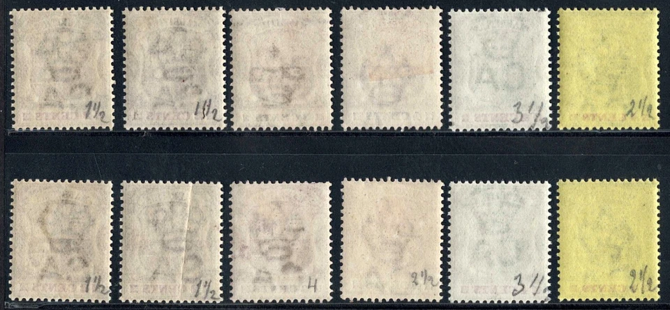 Escudo de armas de Mauricio, 12 sellos, 1900-1913, como nuevo, tipo armas Foto 2 de 2