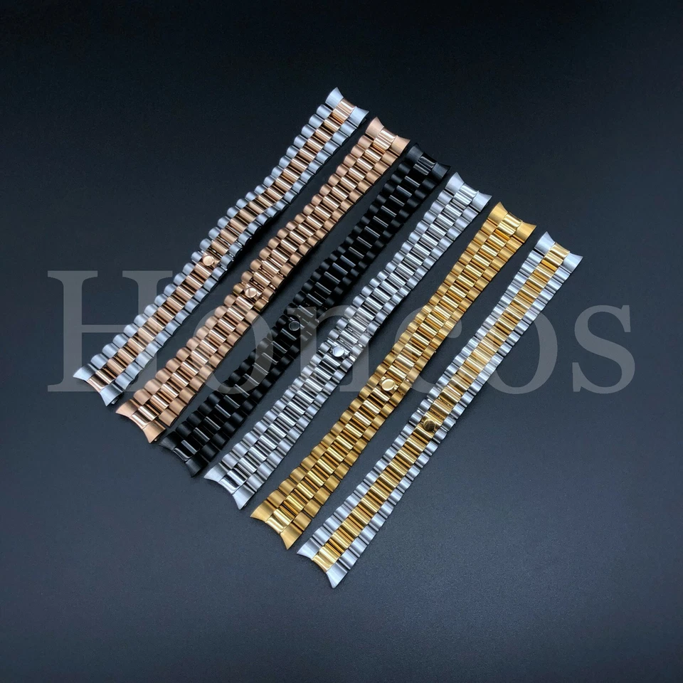 Pulsera de reloj President Jubilee de 20 mm para Rolex acero inoxidable dorado Foto 2 de 2