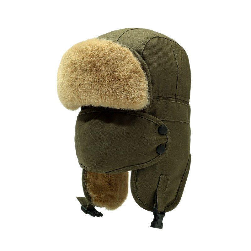 Men Ushanka Trapper Hat Faux Fur Lined Russian Style Warm  display picture 2