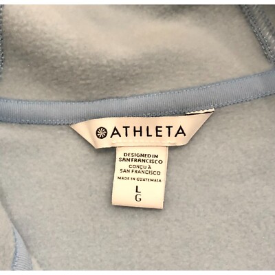 Athleta Womens Large Blue Full Zip Hoodie Sweatshirt Jacket | eBay