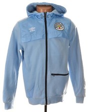 MANCHESTER CITY 2010/2011 FOOTBALL HOODED JACKET UMBRO SIZE M ADULT RETRO STYLE