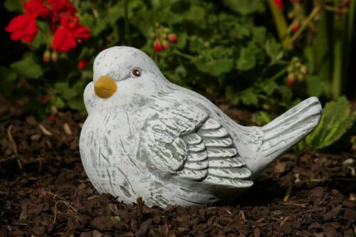 Statuetta in pietra uccellino Bert ghisa in pietra decorazione uccellini statua da giardino resistente al gelo resistente alle intemperie  - Foto 1 di 5