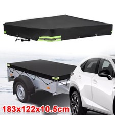 6 x 4 FT TRAILER COVER - HEAVY DUTY WATERPROOF VINYL - BLACK - 6 feet x 4 feet