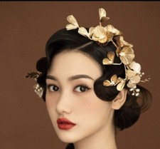 Gold Floral Bridal Headpiece