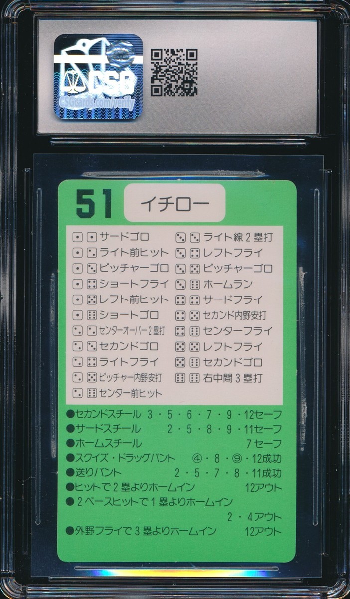 1996 ICHIRO HOFer Takara Orix Blue Wave CSG 9 Japanese