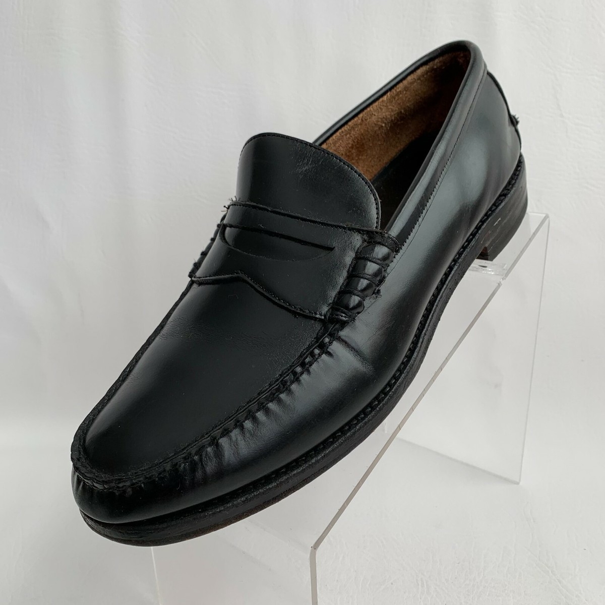 Men’s Black Leather Bostonian Penny Loafers, sz 11 Boston Black Calf (City Sole) – Crockett & Jones US main image 4