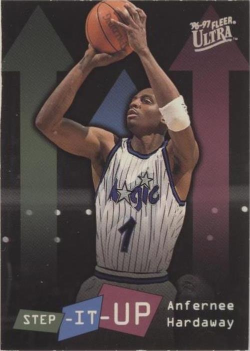 HARDAWAY ハーダウェイ　レア Anfernee Hardaway 1997 Fleer Ultra #7-US Ultra Stars Gold
