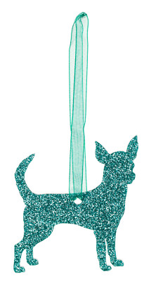Chihuahua Dog Style A Glitter Weihnachtsdeko - 11 Farben zur Auswahl.