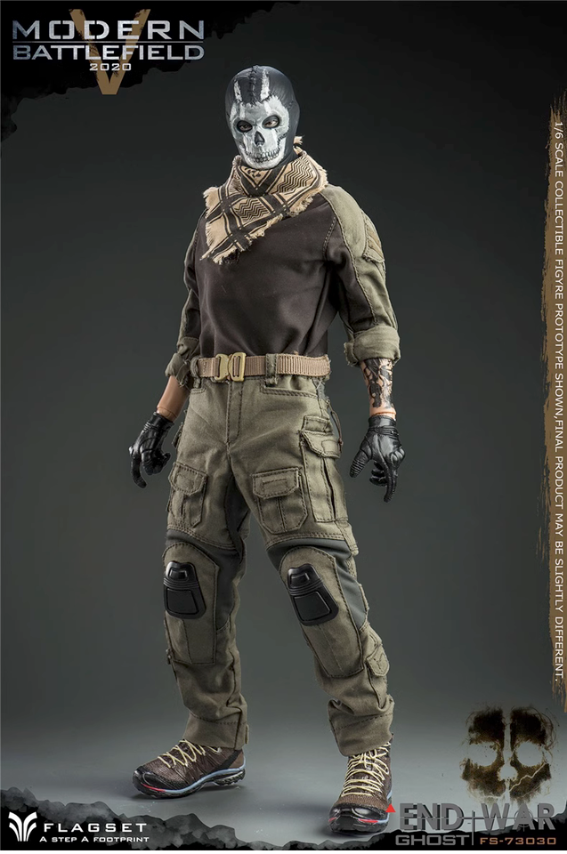 New Flagset 73030 Modern Battlefield End War Ghost 1/6 Figure Gift