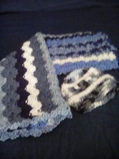 New 2pc Infant Baby Stripes Cradle Bassinet Receiving Blanket Hat Hand Crocheted