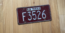 Vintage 1959 Massachusetts License Plate