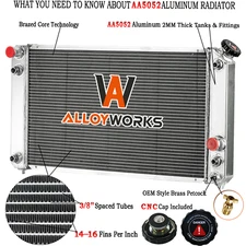 3 Row Aluminum Radiator for 1996-2005 Chevrolet Blazer S10 GMC Jimmy Sonoma 4.3L