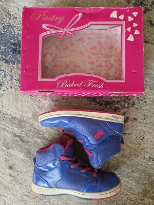 RARE Run Athletics Pastry High Top Sneakers Glam Pie, UK 6, US  Women/Teen UK