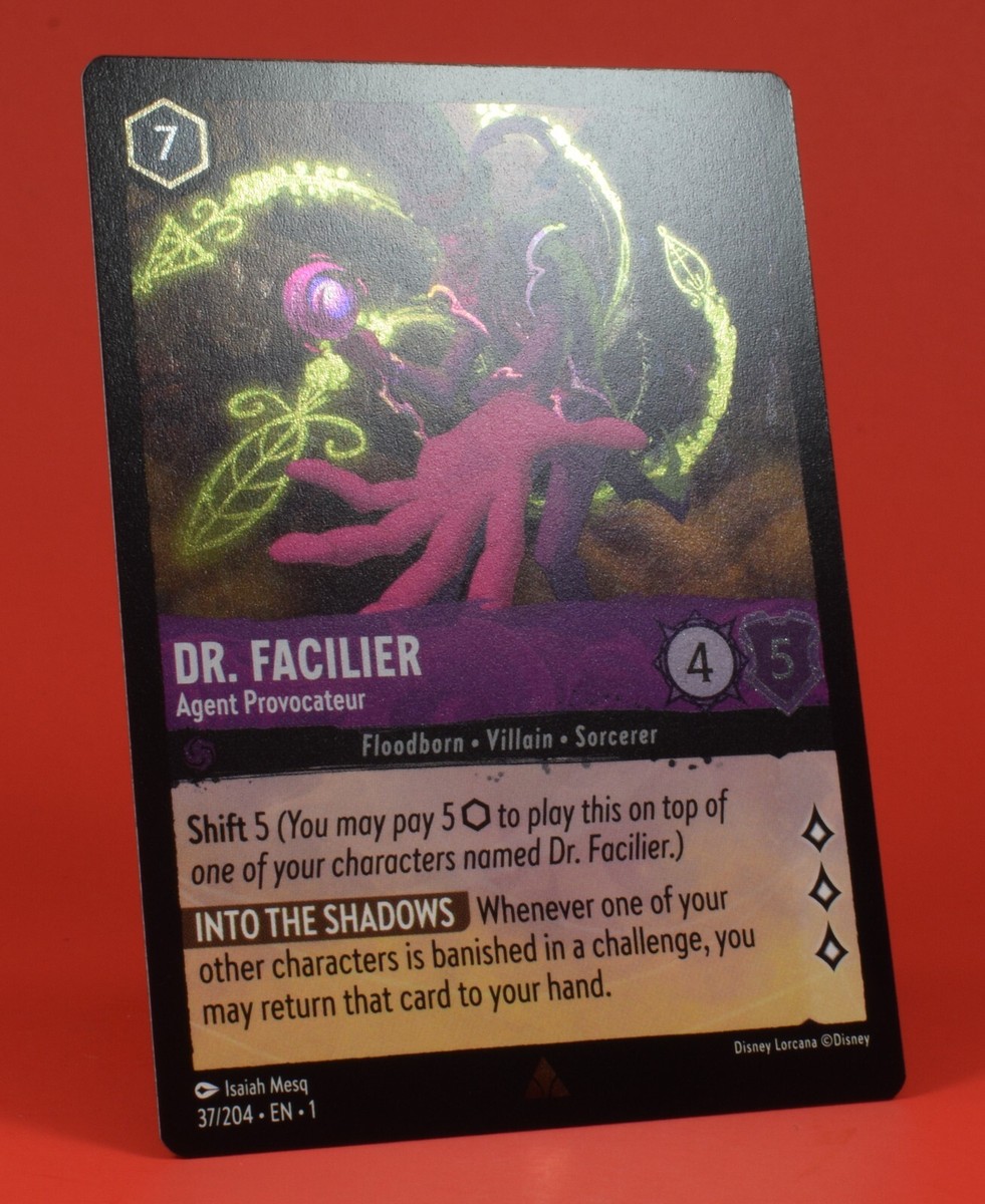 dr facilier cards lorcana Disney Lorcana TCG Card First Chapter Dr. Facilier Agent Provocateur 37/204  Foil