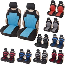 2Pcs T-Shirt Design Front Car Seat Covers Mesh Sponge Cover for Car Truck Van
