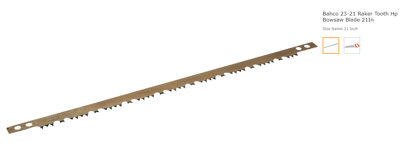 Bahco Hard Point Bow Saw Blade for Green Wood 21" / 525mm - Image 3