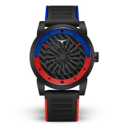 Zinvo Air Blade Soda Automatic Carbon Red Blue Black Silicone Men's Watch