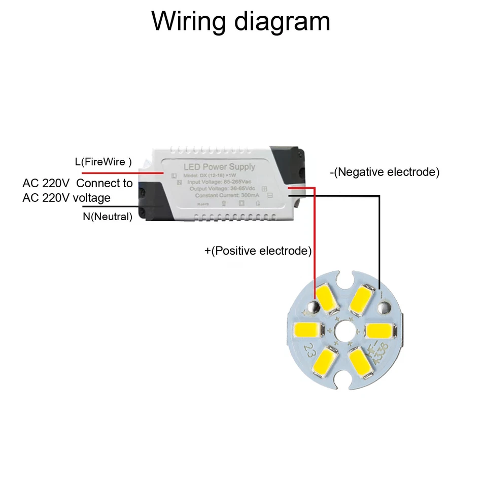5Stk LED Emitting Diode Highlight Lamp Panel LED Platine 3W 5730 6500K Reinweiß - Bild 4 von 4