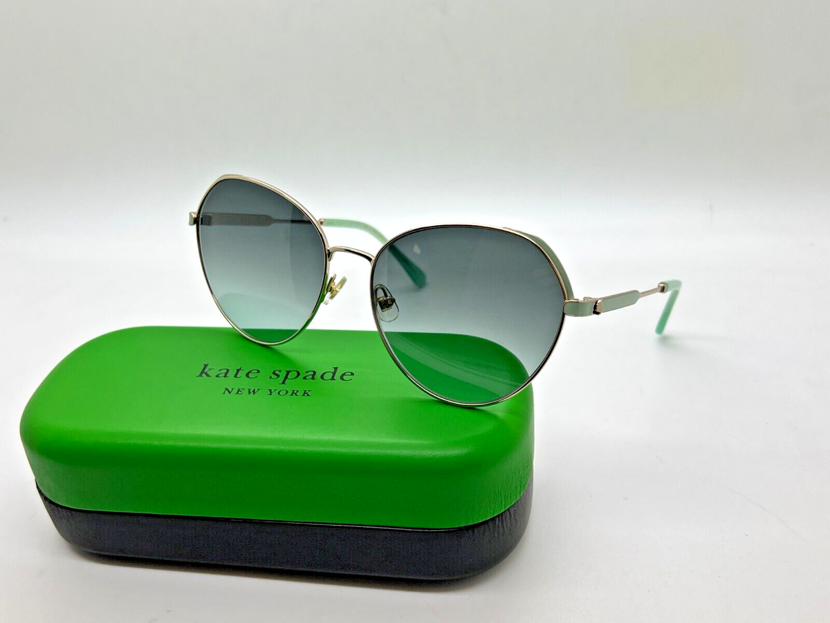 Kate Spade Green and Gold Round Octavia Sunglasses Brand New In Case Kate Spade OCTAVIA Sunglasses main image 3