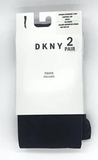 DKNY Opaque Control Top Tights 2-Pack, Tall, Brown/Black