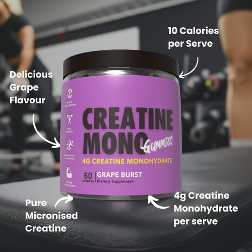 Creatine Gummies Twin Pack - Creatine Monohydrate Grape Burst & HCL Blueberry - Picture 4 of 11