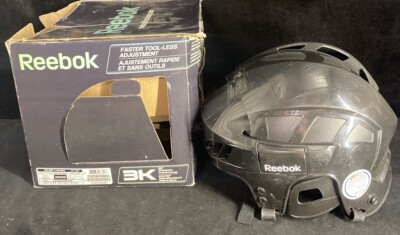 ice Hockey Helmet Reebok 3k I Small 25 Black - Open Face  Lightly Used W Box 