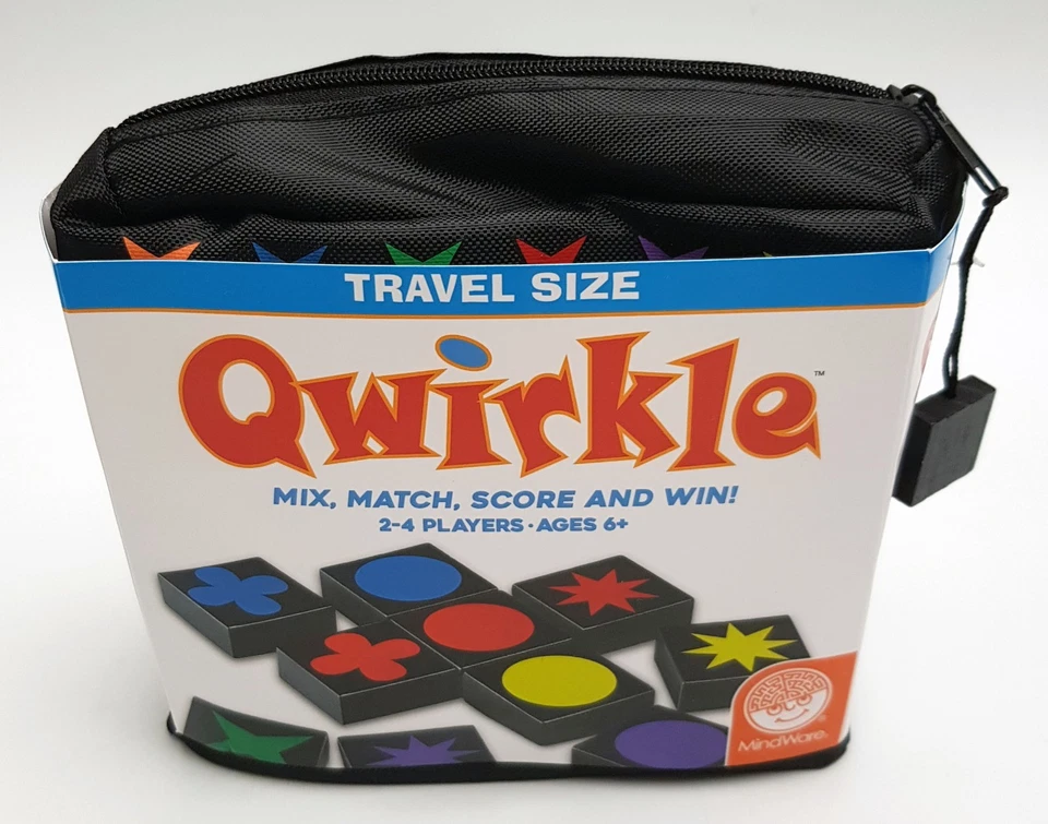 Qwirkle Travel Board Game Family Match Colour Shapes Wooden Tiles MindWare Mensa - Image 3 of 4